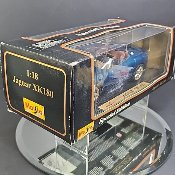 Jaguar XK 180 Maisto Special Edition Teal Blue 1:18 Scale Diecast Collector Car - Picture 12 of 16